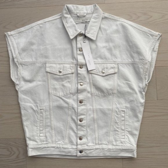 Iro Rungis Denim Vest Jacket White - Picture 4 of 6